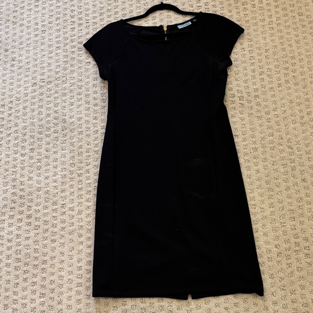 Cynthia Rowley Black Cap Sleeve Mini Dress